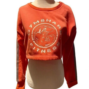 Gymshark Legacy cropped sweater/sweatshirt, color is coral size small